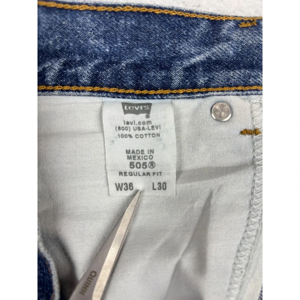 Levi's 505 Men's 36x30 Vintage **Tag Verified w/pics** jeans Distress Blue Denim